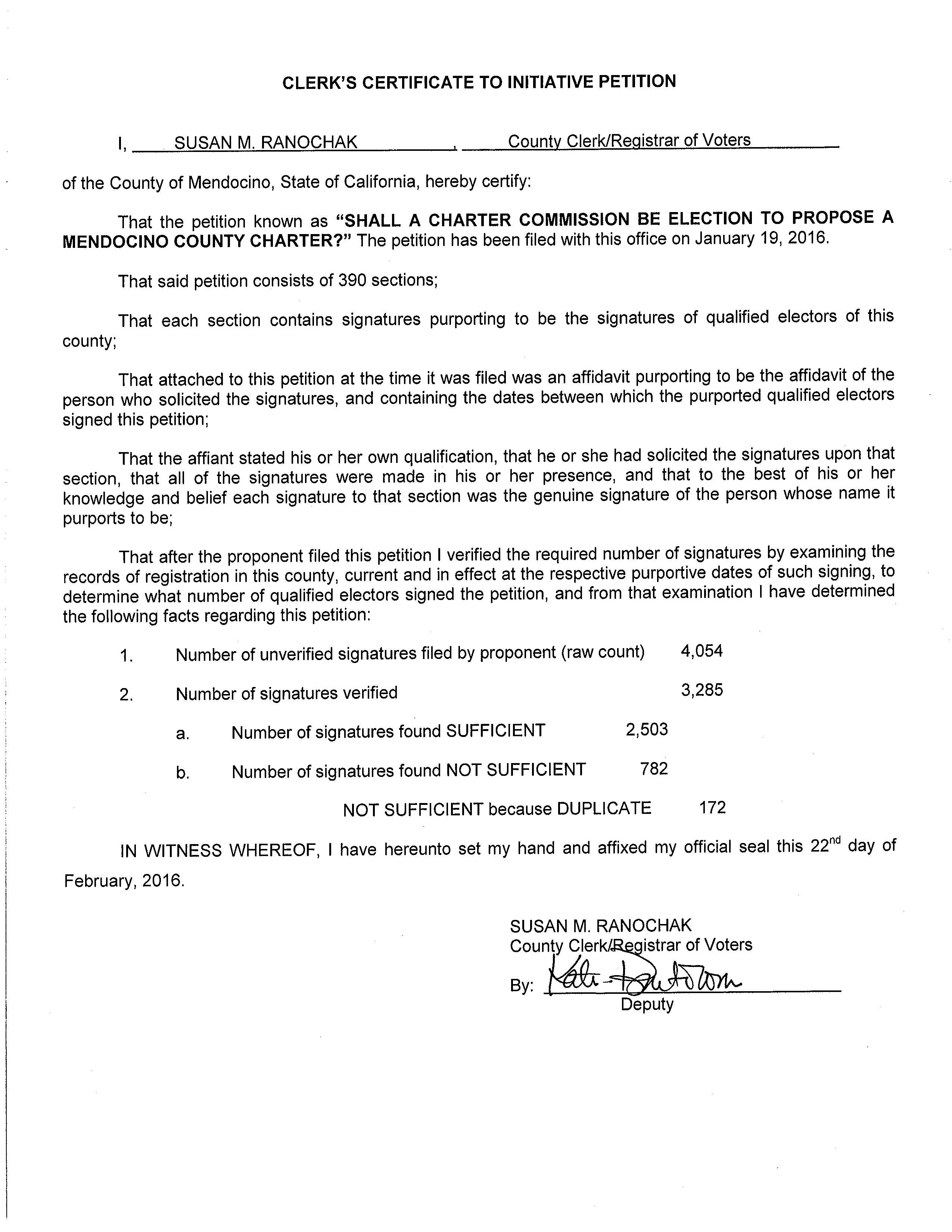 Clerks Cert Charter Commission 2 2016